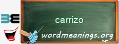 WordMeaning blackboard for carrizo